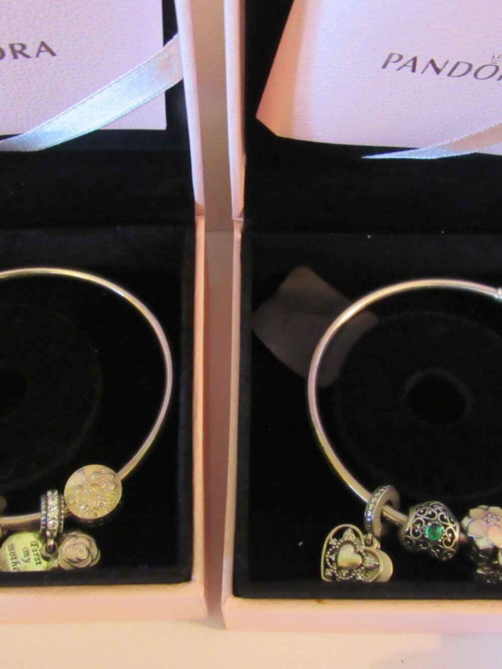 Authentic Pandora Lot Birthday Anniversary Mother's Day Charms Bracelets Boxes!